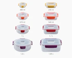 8 Boîtes Alimentaires Empilables Variés Nest™