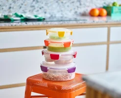 4 Boîtes Alimentaires Rondes Multicolores Nest™ Lock Round