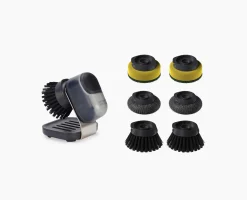 Brosse à Vaisselle à Paume avec Support Inox et 6 Têtes de Rechange SinkTech