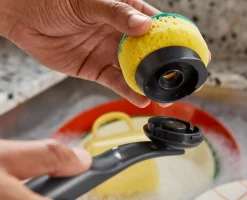 Brosse à Vaisselle avec Support Inox et 6 Têtes de Rechange SinkTech