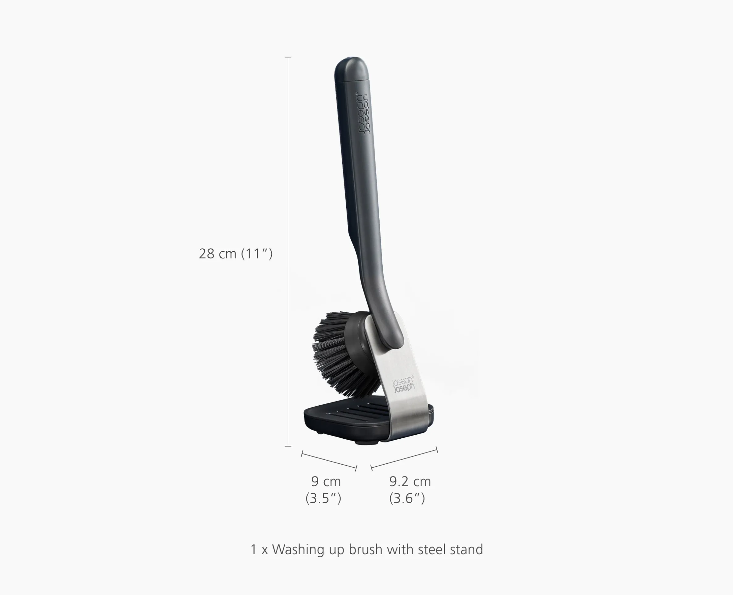 Brosse à Vaisselle avec Support Inox et 6 Têtes de Rechange SinkTech