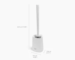 Brosse de Toilette Compacte en Silicone Blanche Mat Flex 360™ Lite