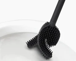 Brosse de Toilette Compacte en Silicone Noire Mat Flex 360™ Lite