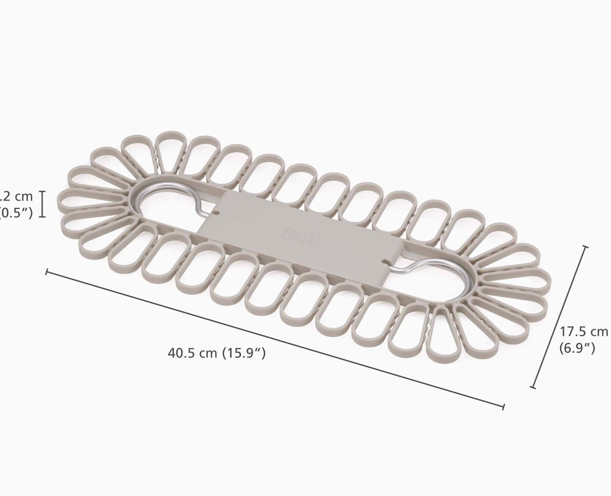 Cintre de séchage écru à accroche rapide Petal™, 32 pièces