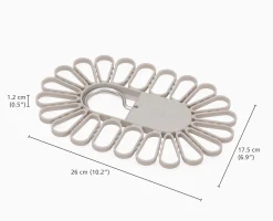 Cintre de séchage écru à accroche rapide Petal™, 22 pièces