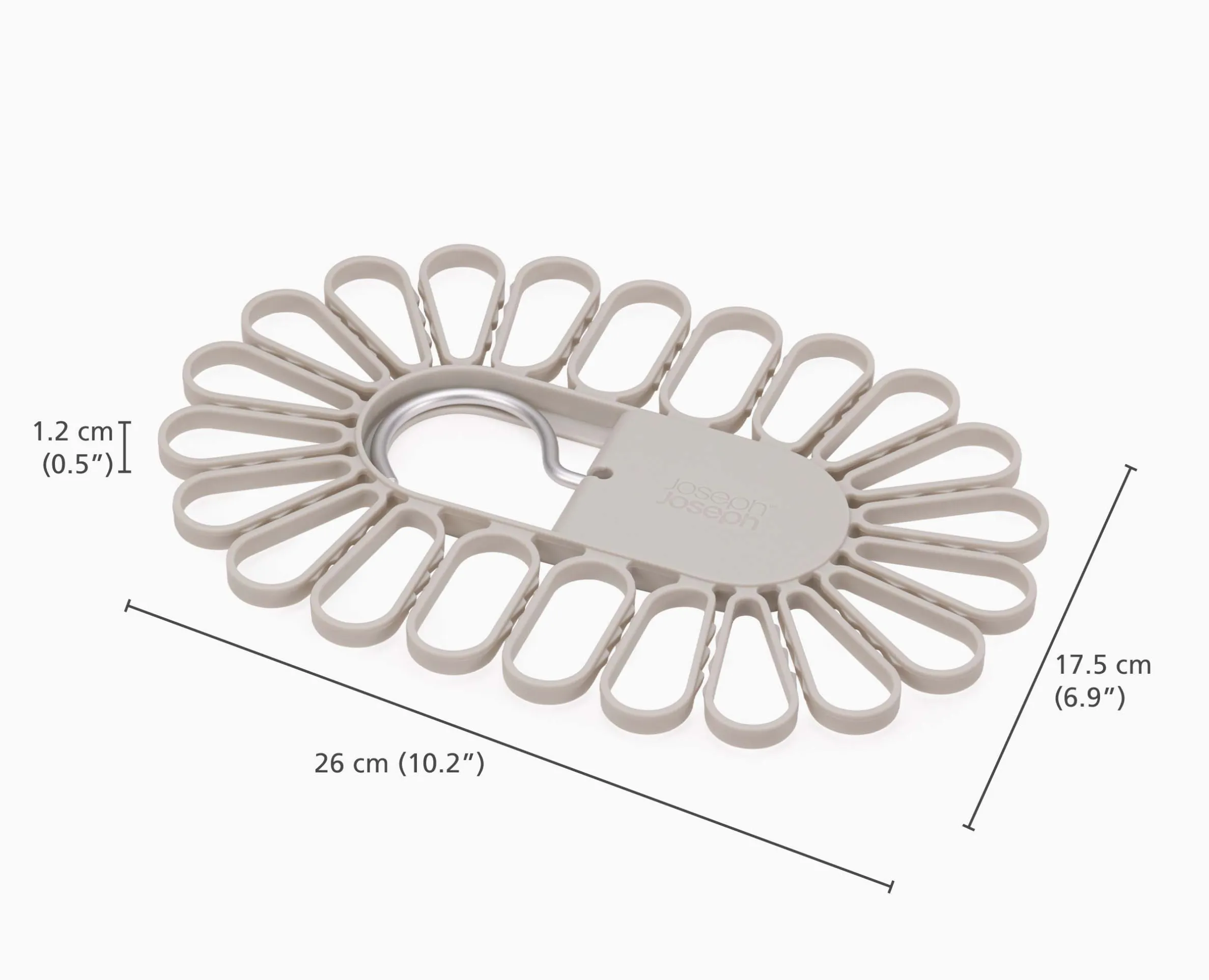 Cintre de séchage écru à accroche rapide Petal™, 22 pièces