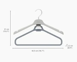 Ensemble de 2 cintres écrus pour vêtements longs Orderly™