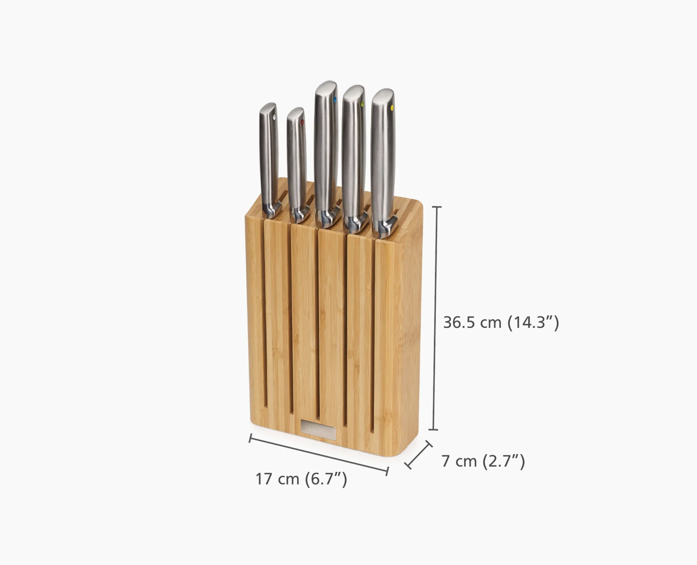 Ensemble de 5 Couteaux de Cuisine Elevate™ avec Bloc en Bambou