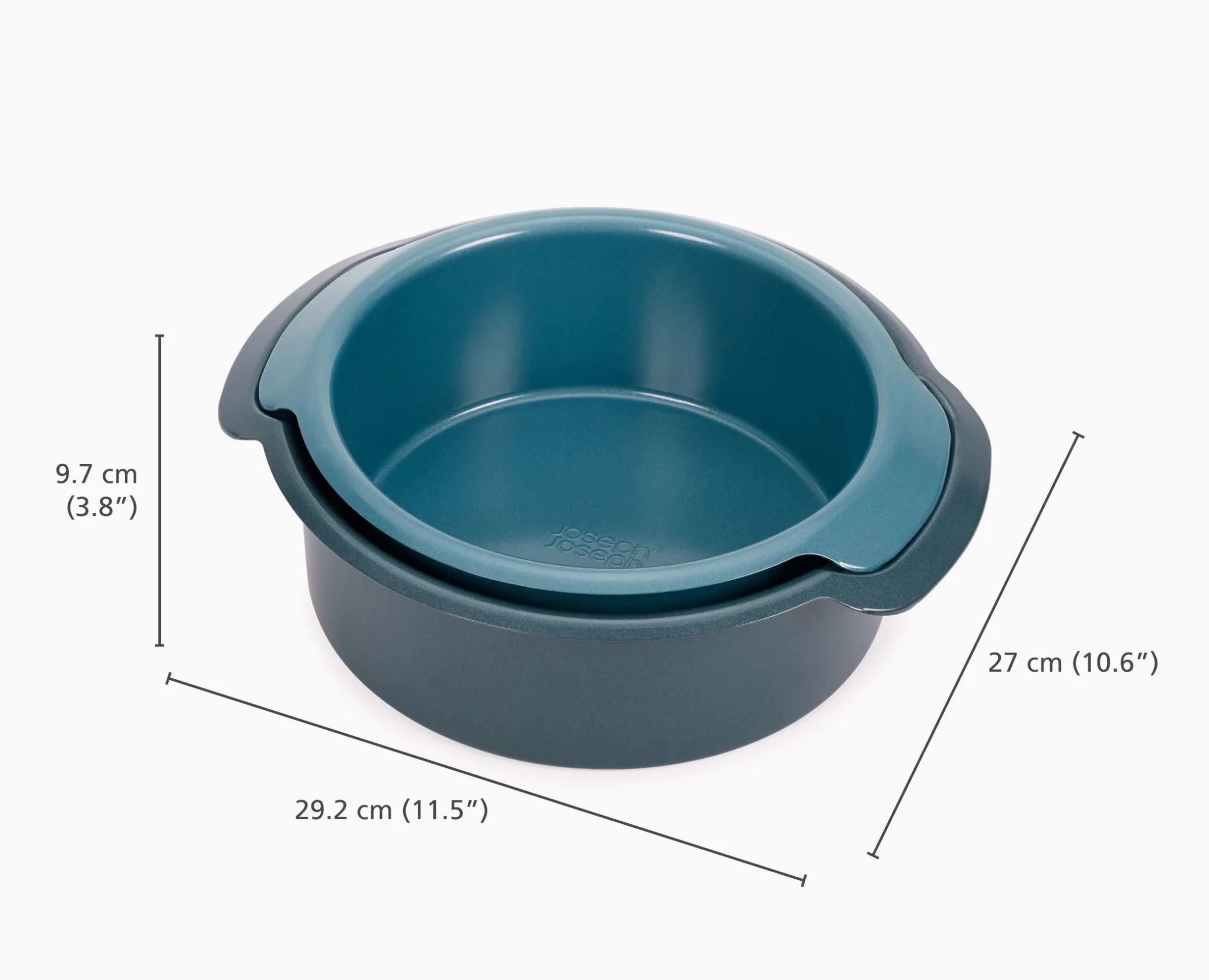 Ensemble de 2 moules à gâteaux ronds antiadhésifs bleus Nest™ Bake