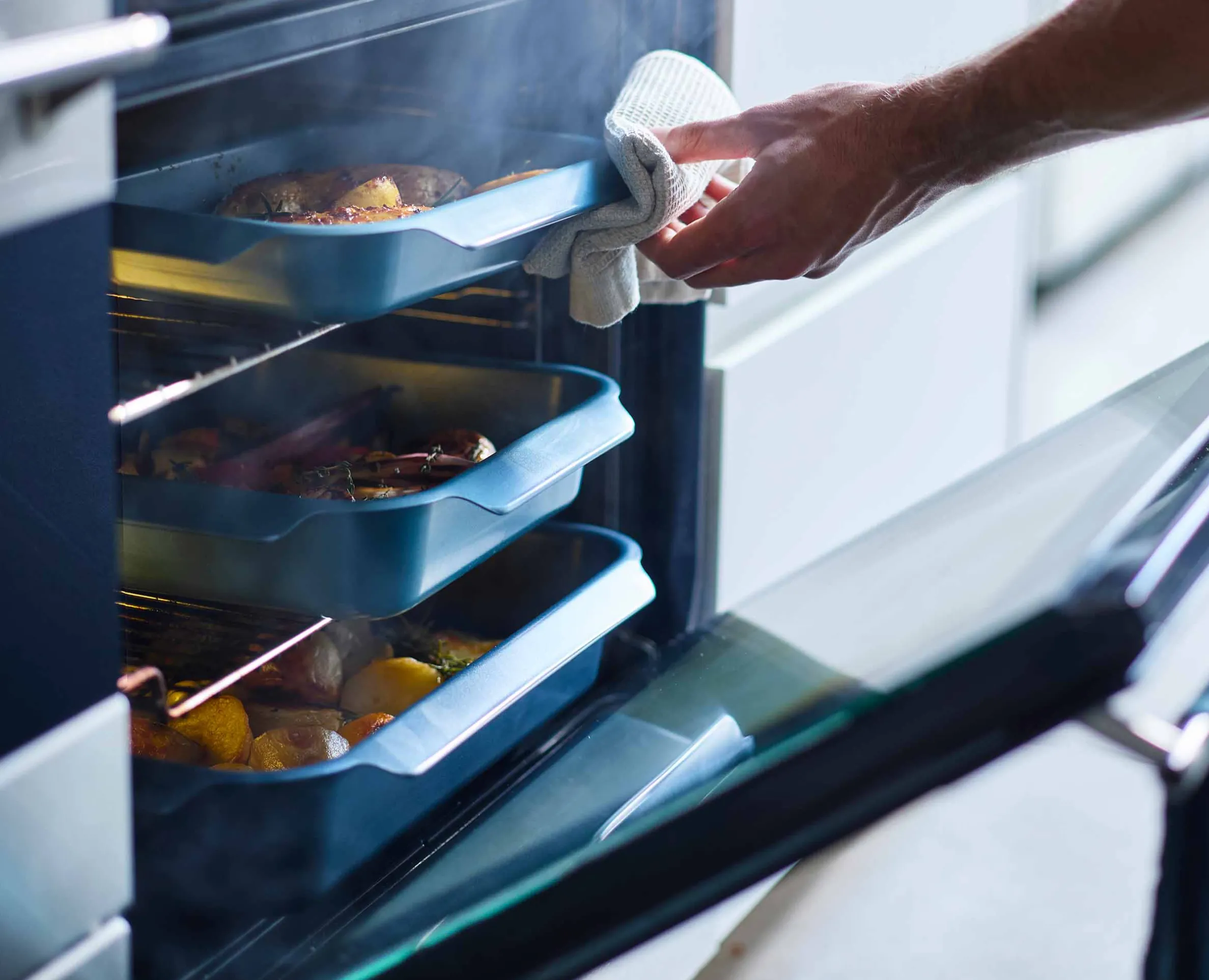 Ensemble de 3 plats à rôtir bleus Nest™ Oven