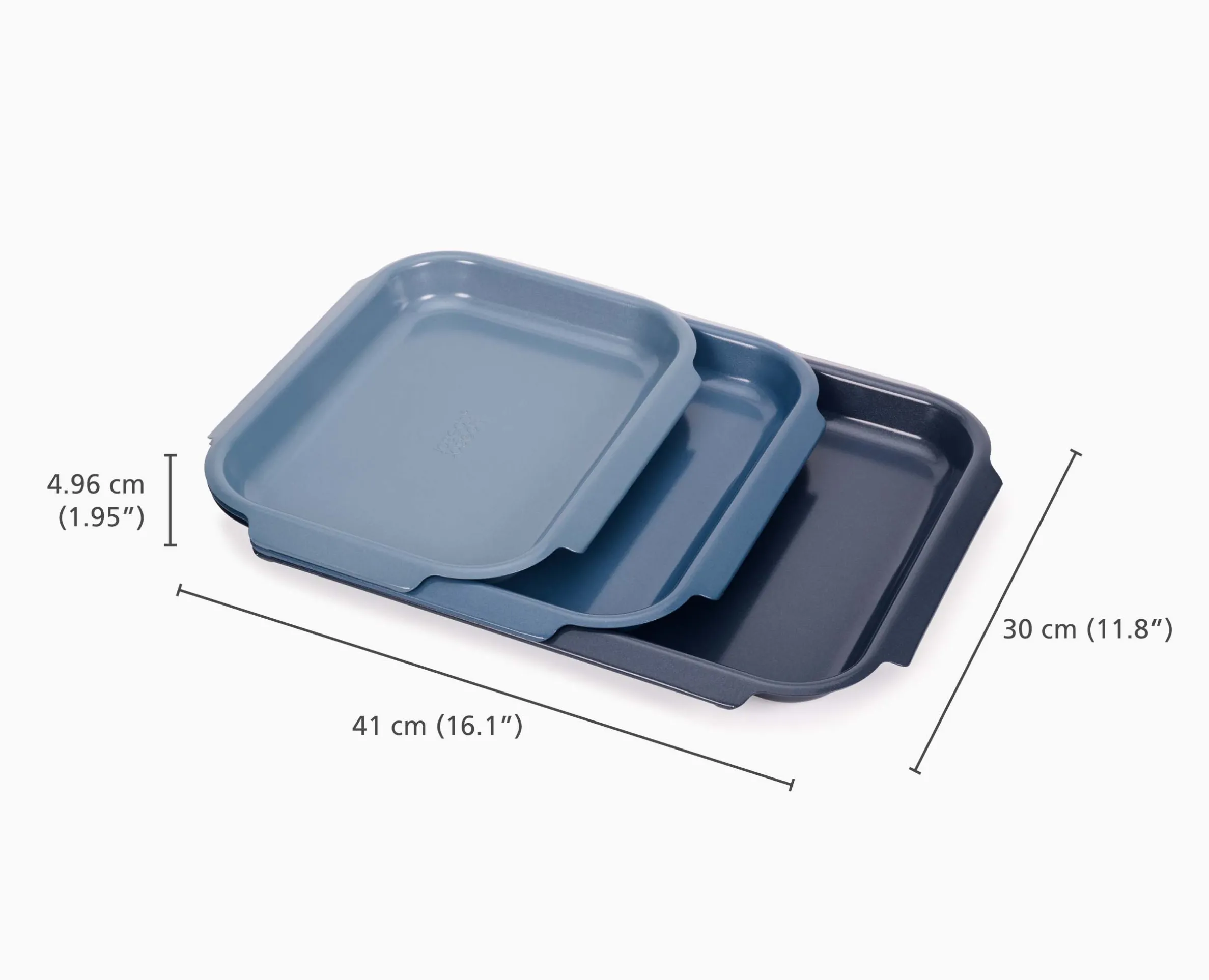 Ensemble de 3 plats de cuisson antiadhésifs bleus Nest™ Bake