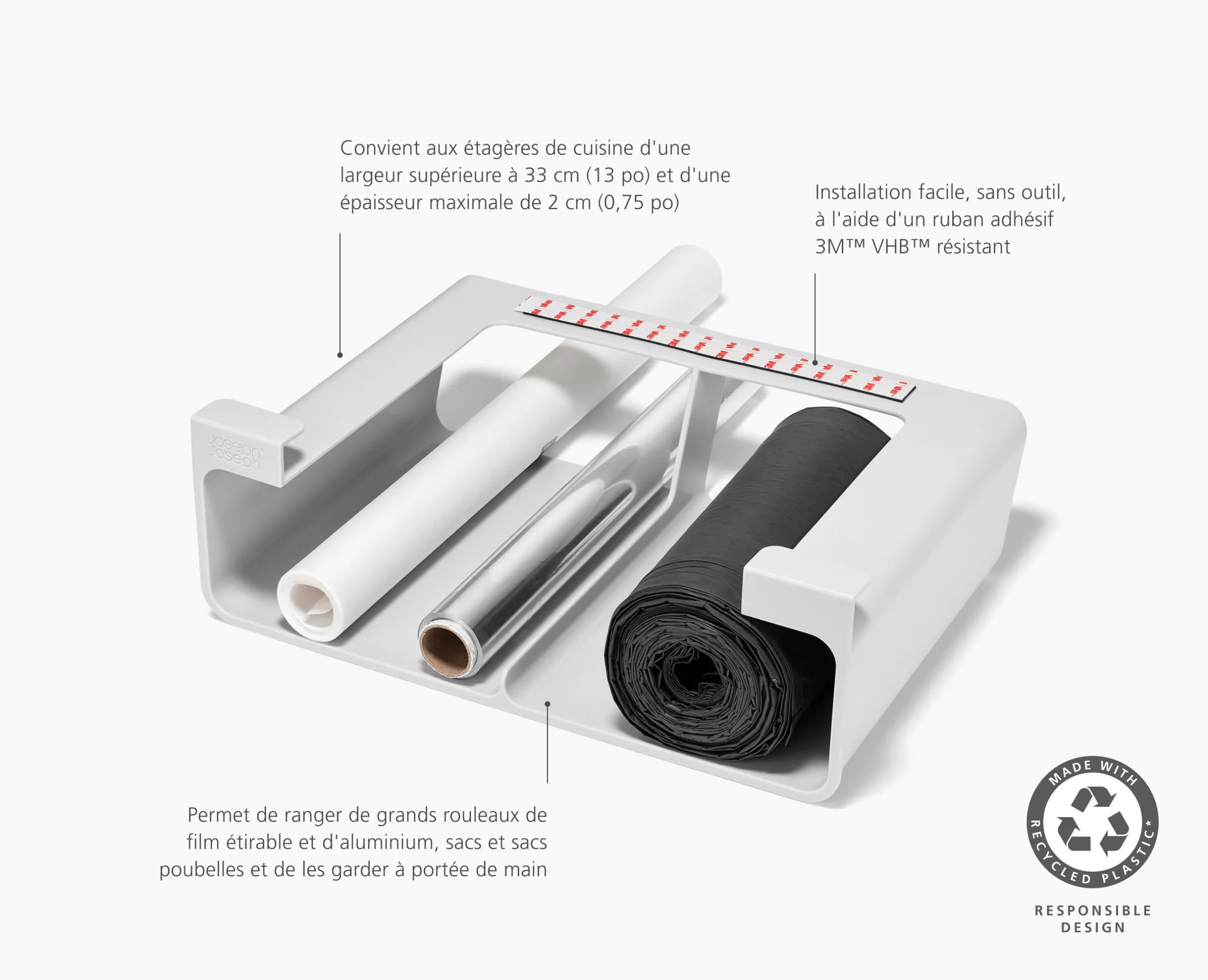 Grand Organisateur Recyclé Pour Film, Aluminium et Sacs Cupboardstore™