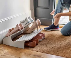 Grand Range-Chaussures Gain de Place Écru Shoe-In™