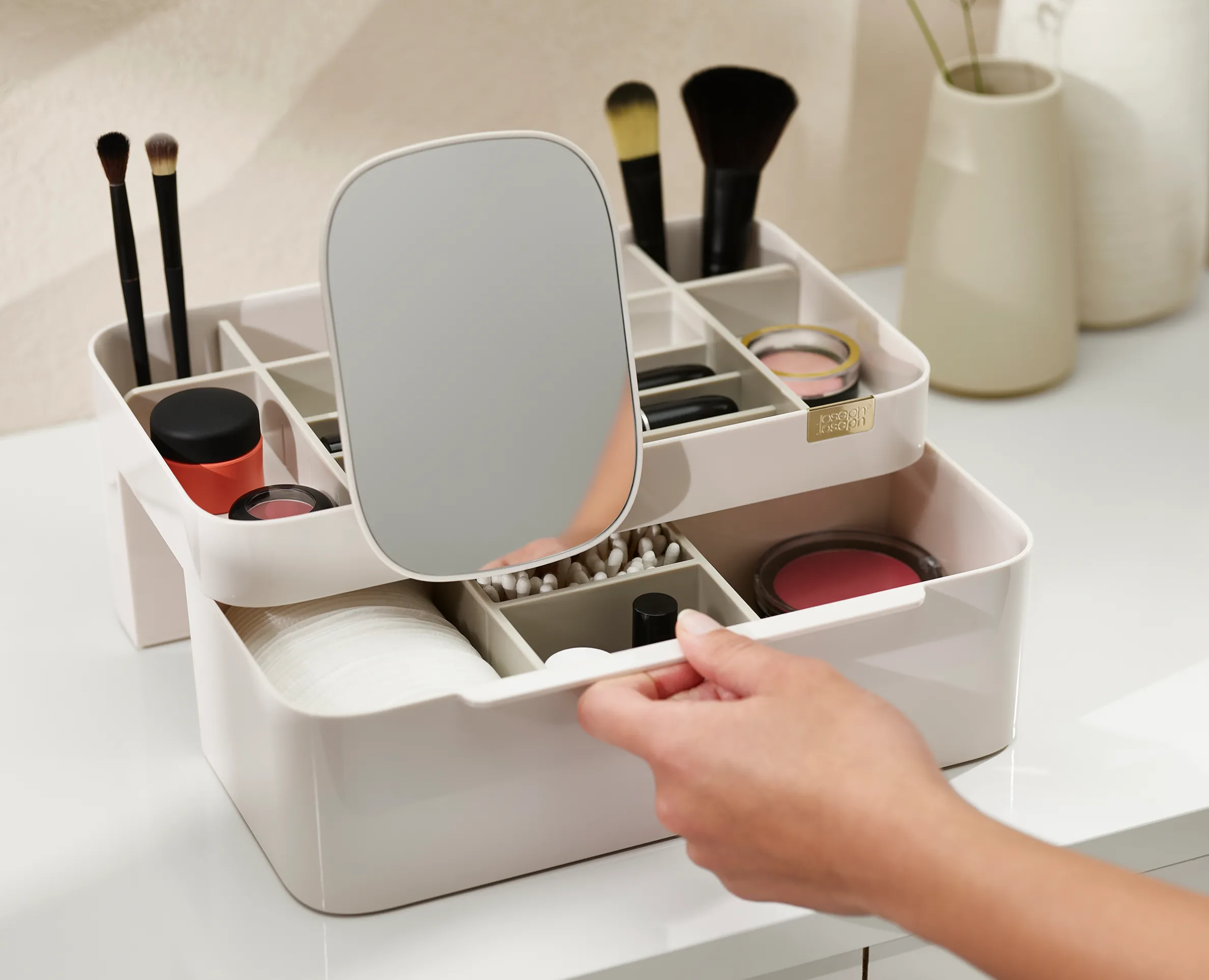 Grand Rangement Maquillage Avec Miroir Viva