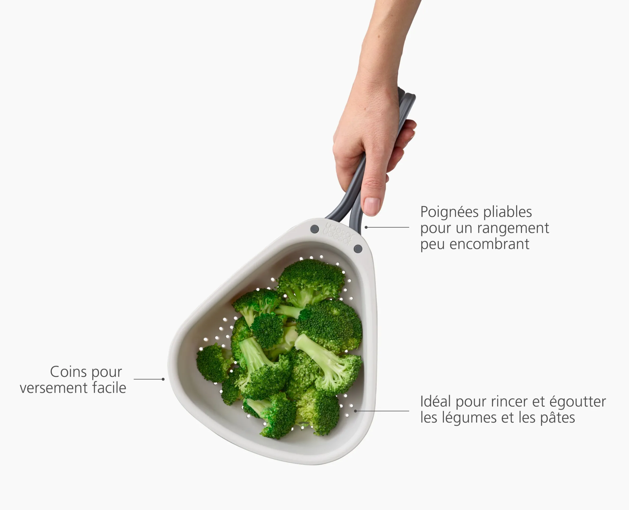 Grande Égouttoir avec Poignées Pliantes Droplet™