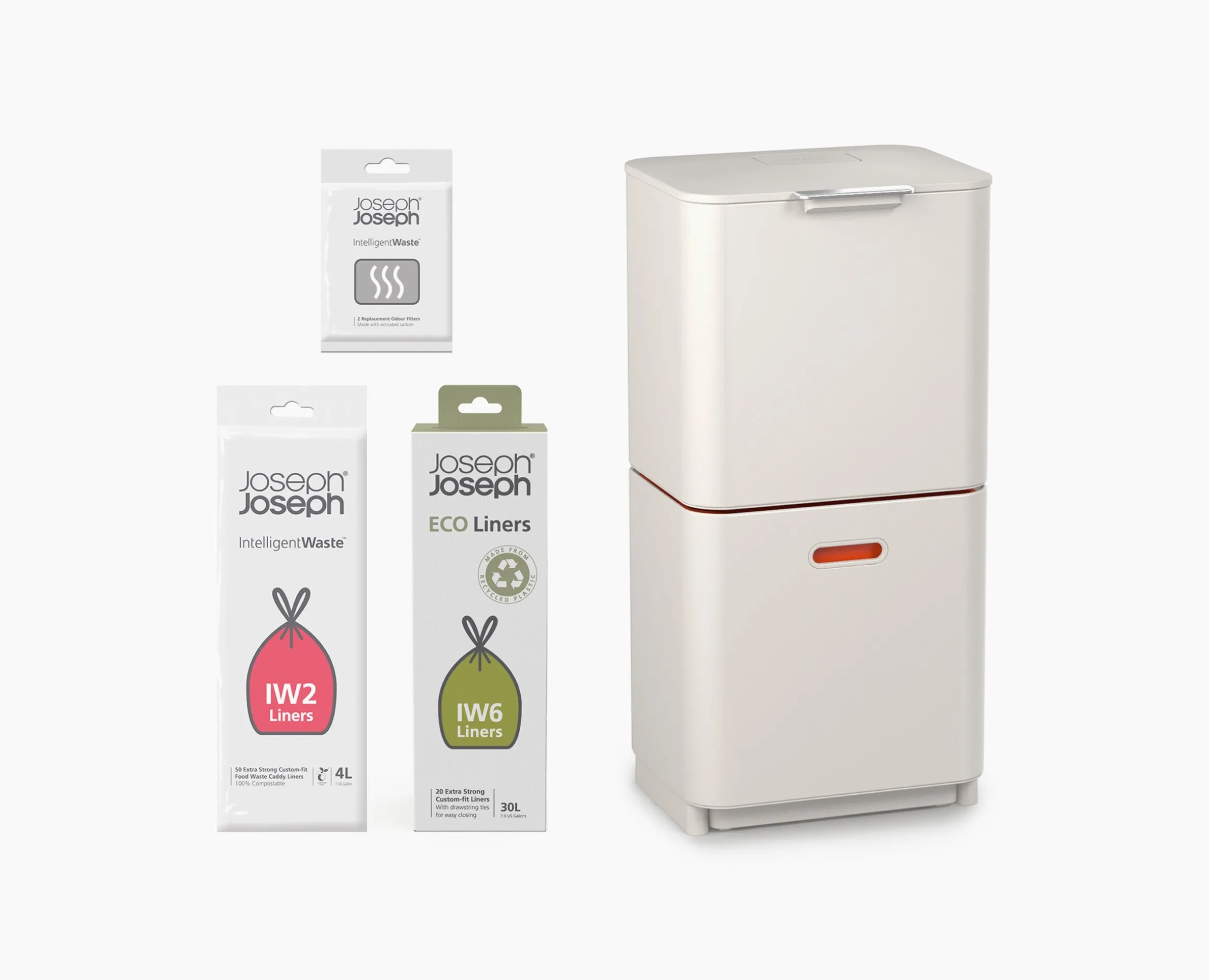 Kit de démarrage poubelle de tri sélectif pierre Totem Max 60L