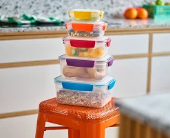 Lot de 5 Boîtes de Conservation Compactes Plastique Multicolore Nest™