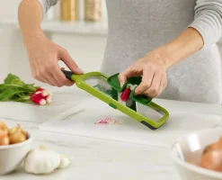 Mandoline de Cuisine 3-en-1 Verte Multi-Grip Mandoline™