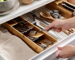 Organiseur de Couverts Compact en Bambou DrawerStore™