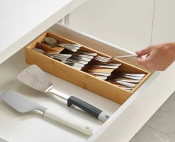 Organiseur de Couverts Compact en Bambou DrawerStore™