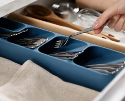 Organiseur de couverts compact Bleu DrawerStore™ - Éditions