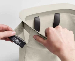 Panier à Linge 3 Compartiments Écru 90L Tota Trio