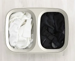 Panier à Linge Double Écru 90L Tota