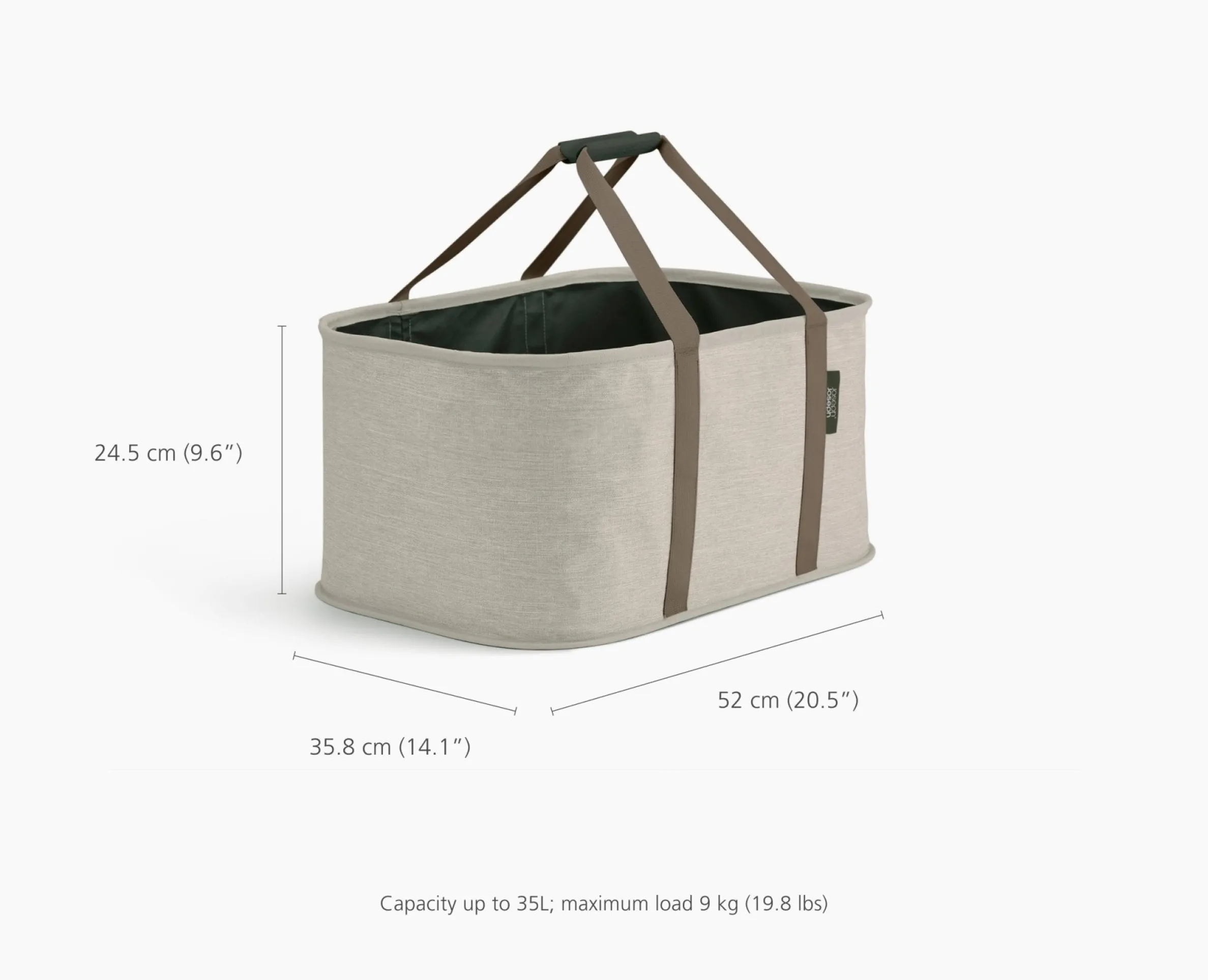 Panier à Linge Pliable 35L Écru Hold-All™