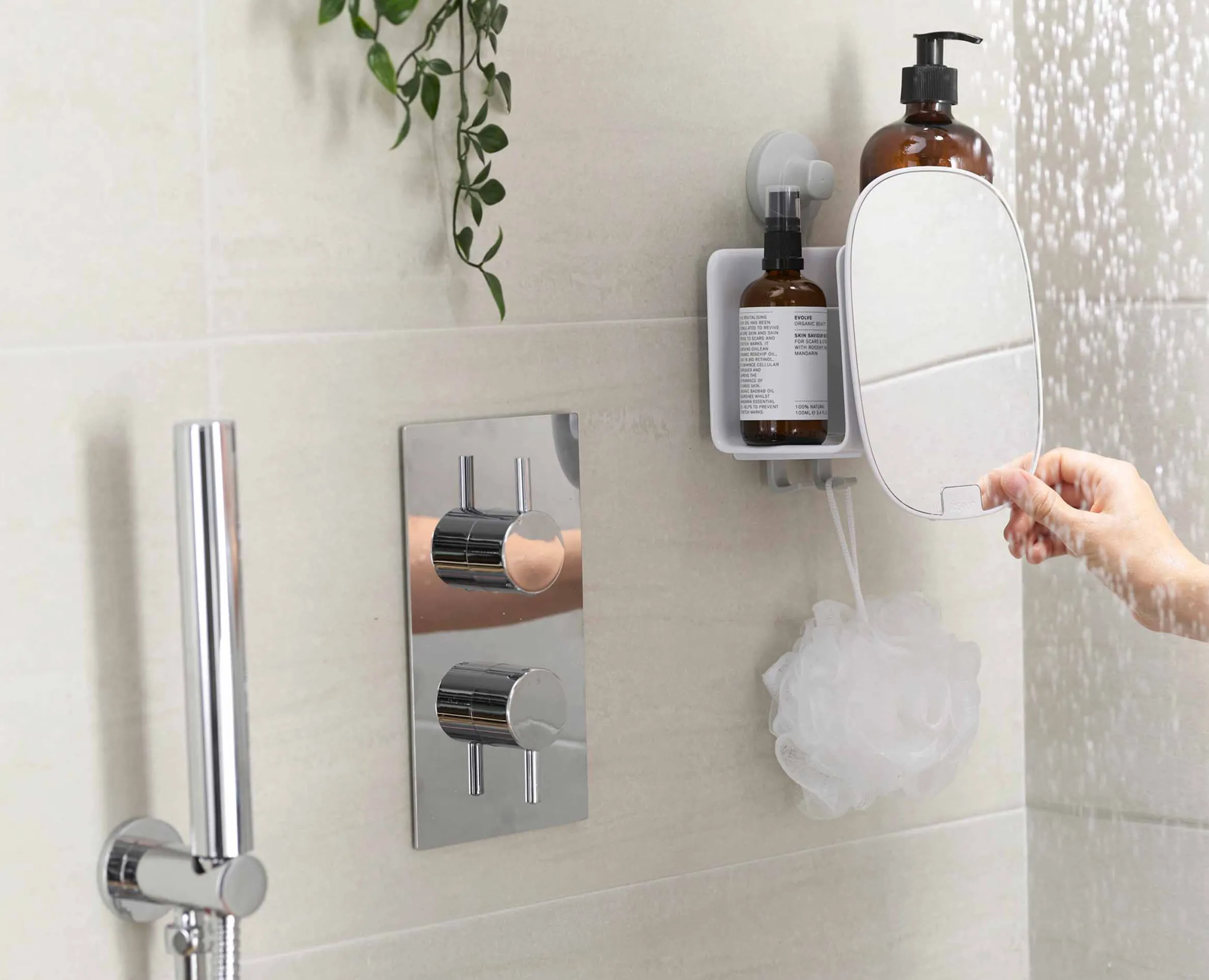 Petite Étagère de Douche avec miroir EasyStore™
