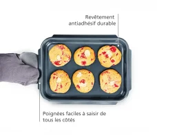 Plat de cuisson antiadhésif bleu Nest™ Bake, grand