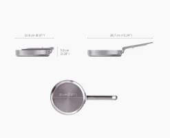 Poêle Anti-Adhésive en Inox 20cm Space Steel