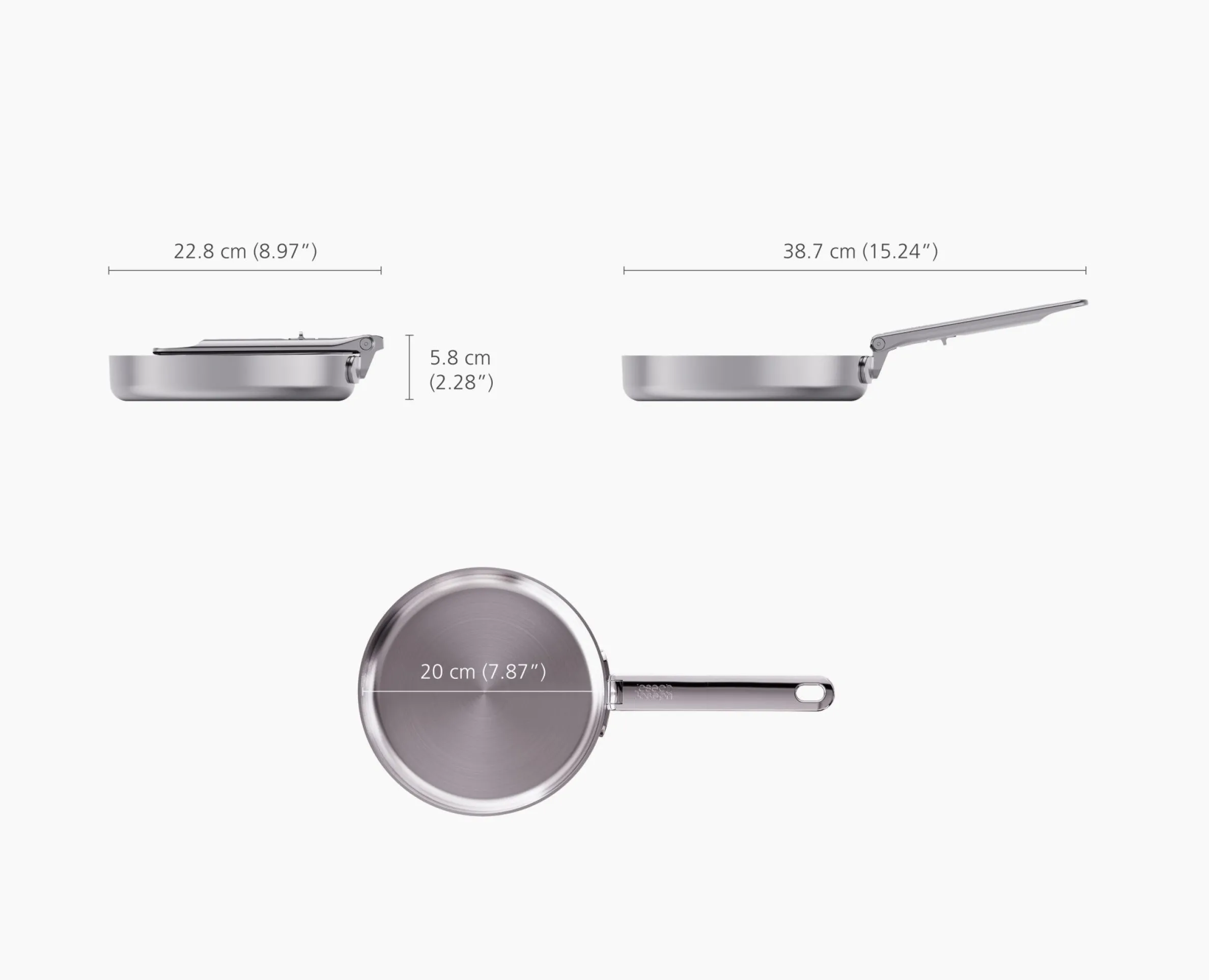 Poêle Anti-Adhésive en Inox 20cm Space Steel