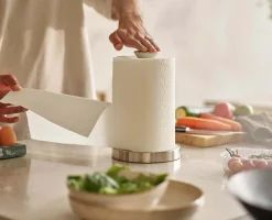 Porte Essuie-tout de Cuisine Couleur Pierre Push&Tear™