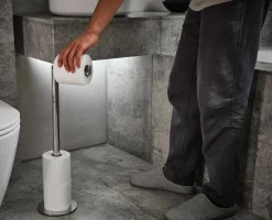 Porte Papier Toilette Inox 2 en 1 EasyStore™ Luxe