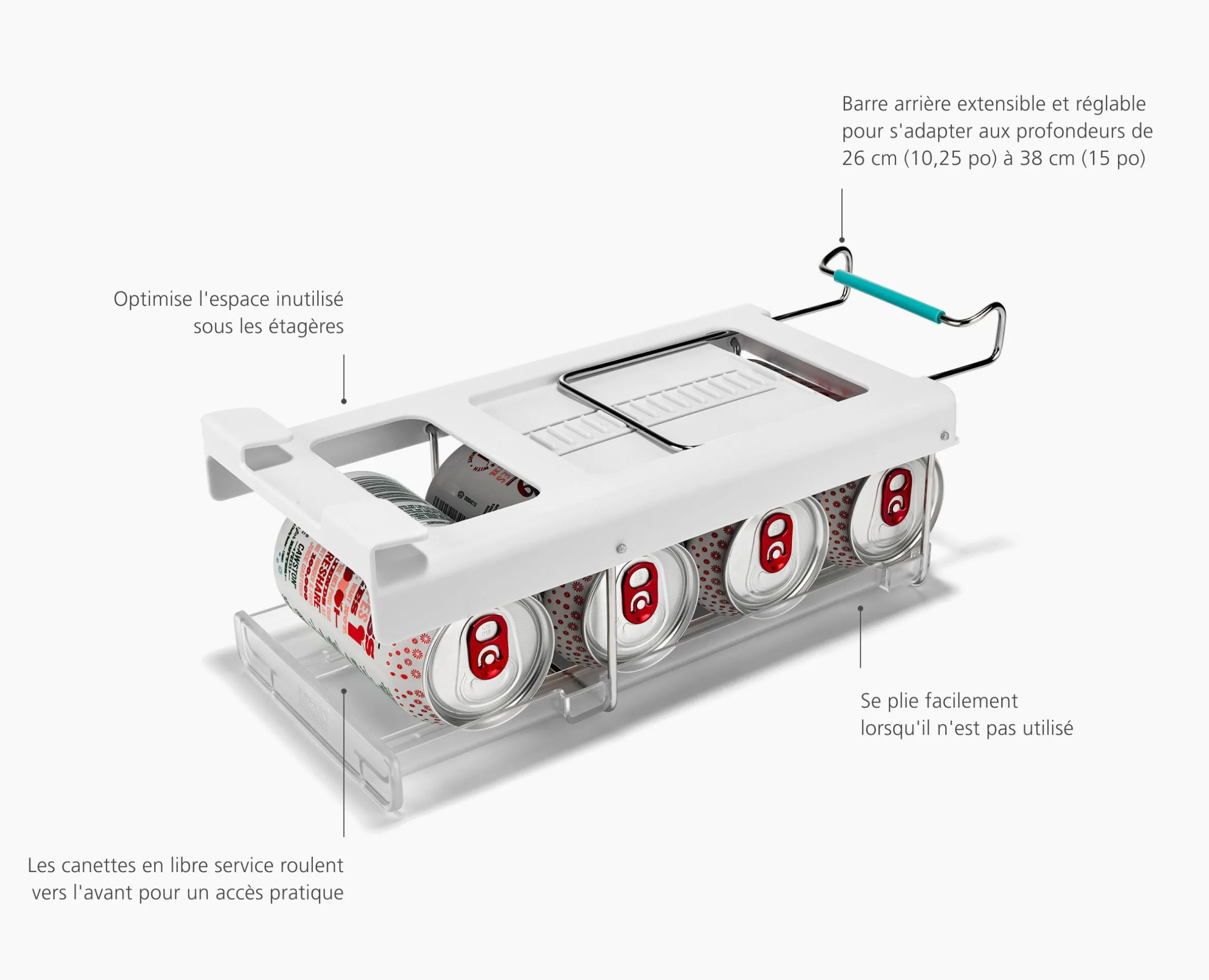 Porte-Canettes Pliable Pour Réfrigérateur Fridgestore™