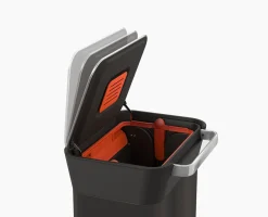 Poubelle Compacteur de Déchets 30L Noir Titan