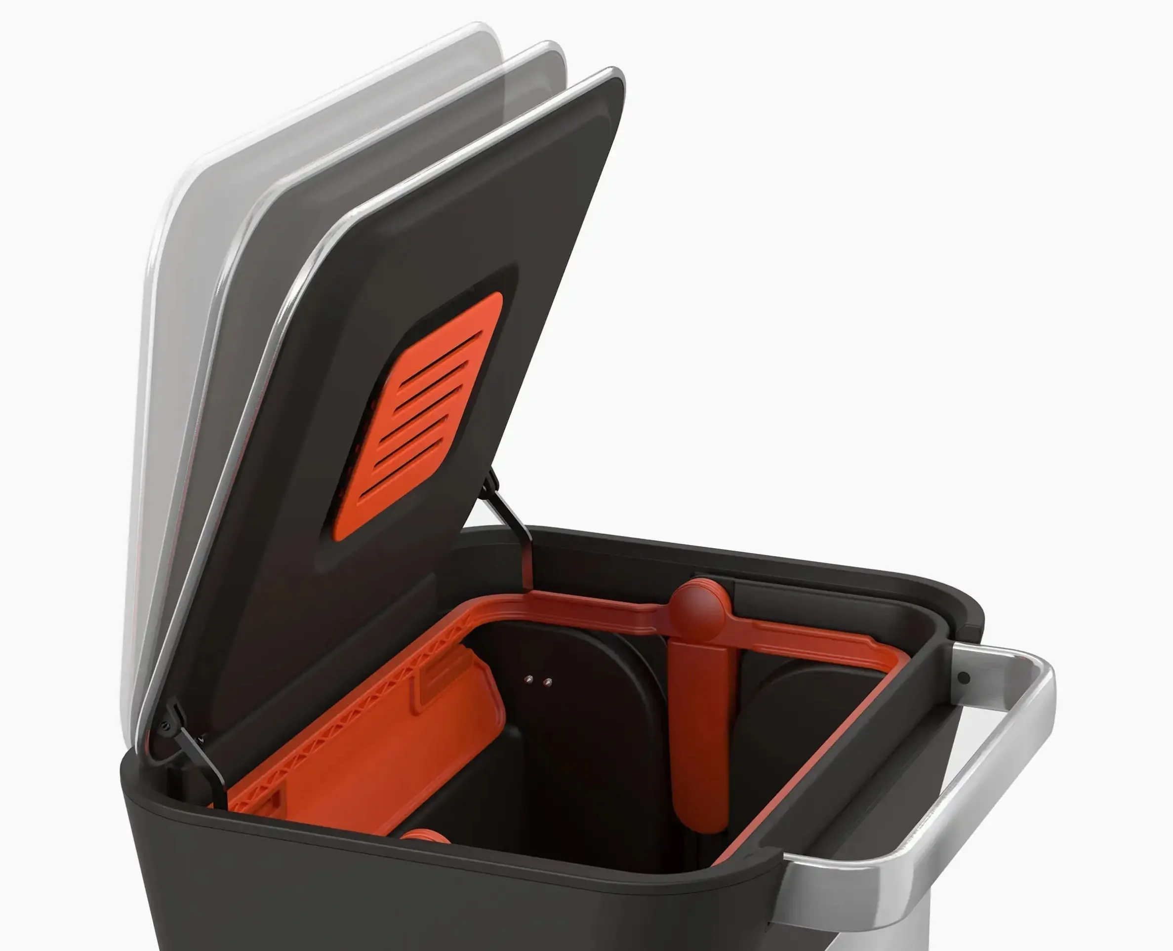 Poubelle Compacteur de Déchets 30L Inox Titan