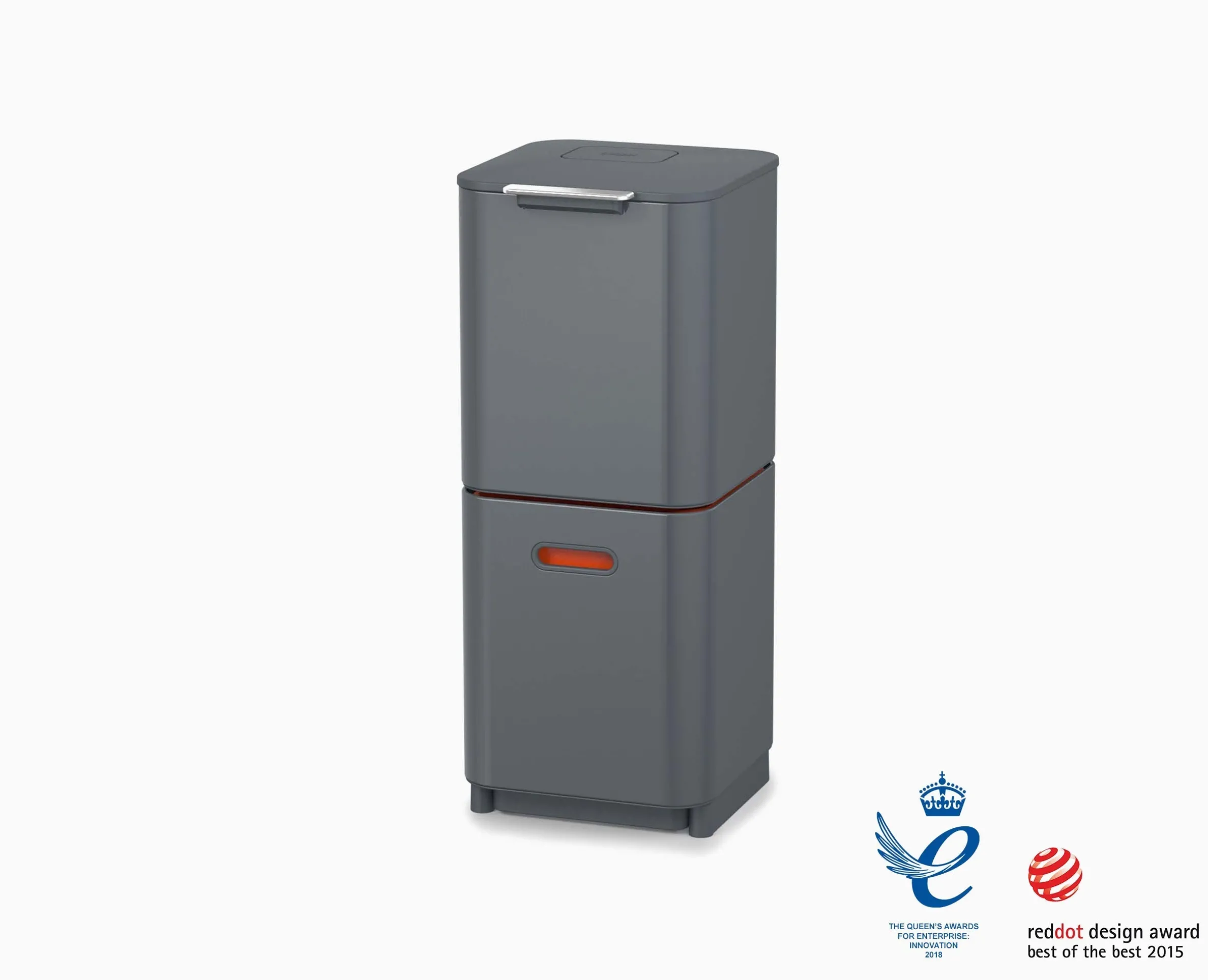 Poubelle de Tri Sélectif Grise 40 Litres Totem