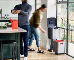 Poubelle de Tri Sélectif Inox 40 Litres Totem