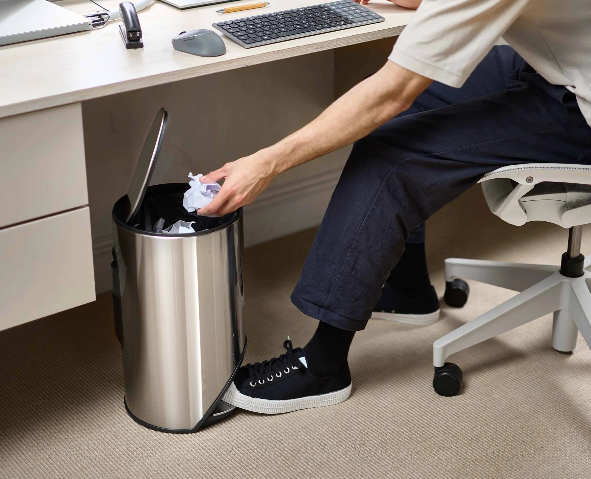 Poubelle 10l Inox Arc™ Easy-Push