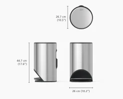 Poubelle 10l Inox Arc™ Easy-Push