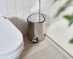 Poubelle Salle de Bain Inox à Pédale 5L EasyStore™ Luxe