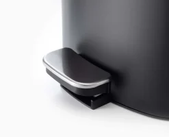 Poubelle Salle de Bain Noire à Pédale 5L EasyStore™
