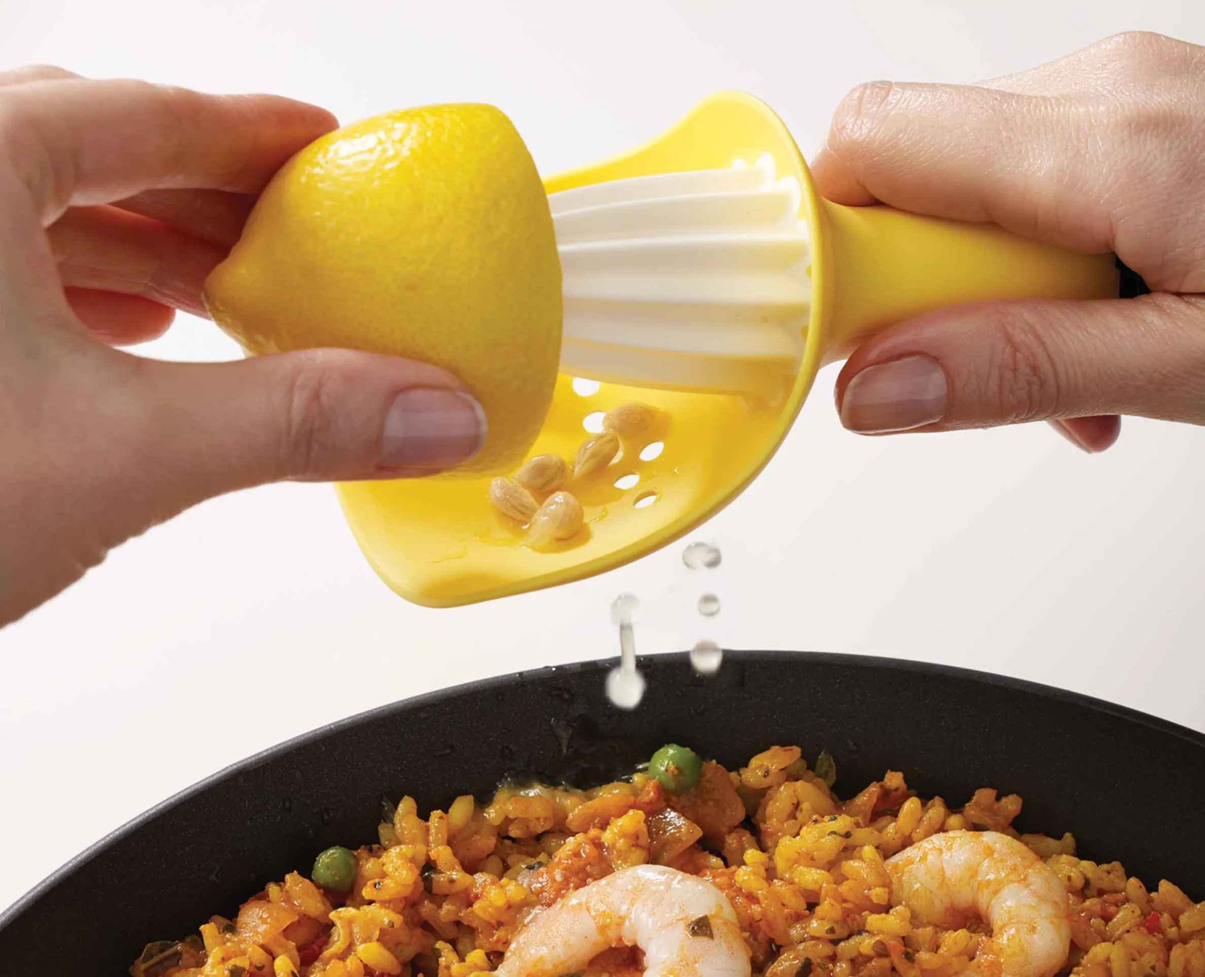 Presse-Agrume à Filtre Pépins Manuel Jaune Catcher™
