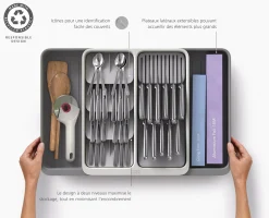 Range-Couverts et Couteaux Extensible et Étagé Drawerstore™