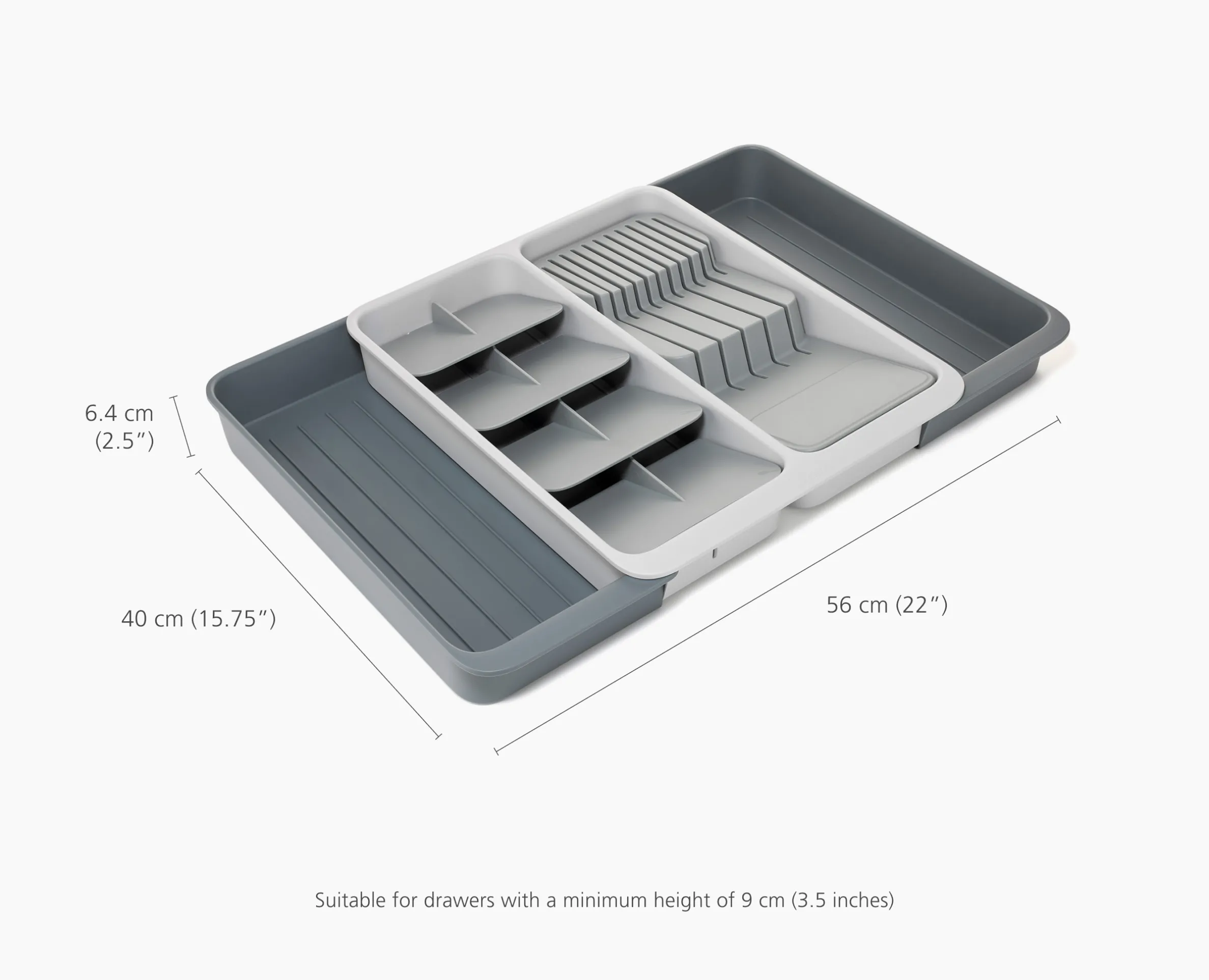 Range-Couverts et Couteaux Extensible et Étagé Drawerstore™