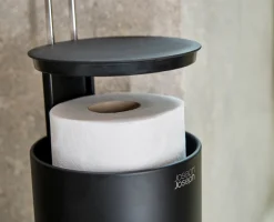 Rangement pour Papier Toilette avec Dérouleur Noir EasyStore™
