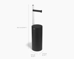Rangement pour Papier Toilette avec Dérouleur Noir EasyStore™