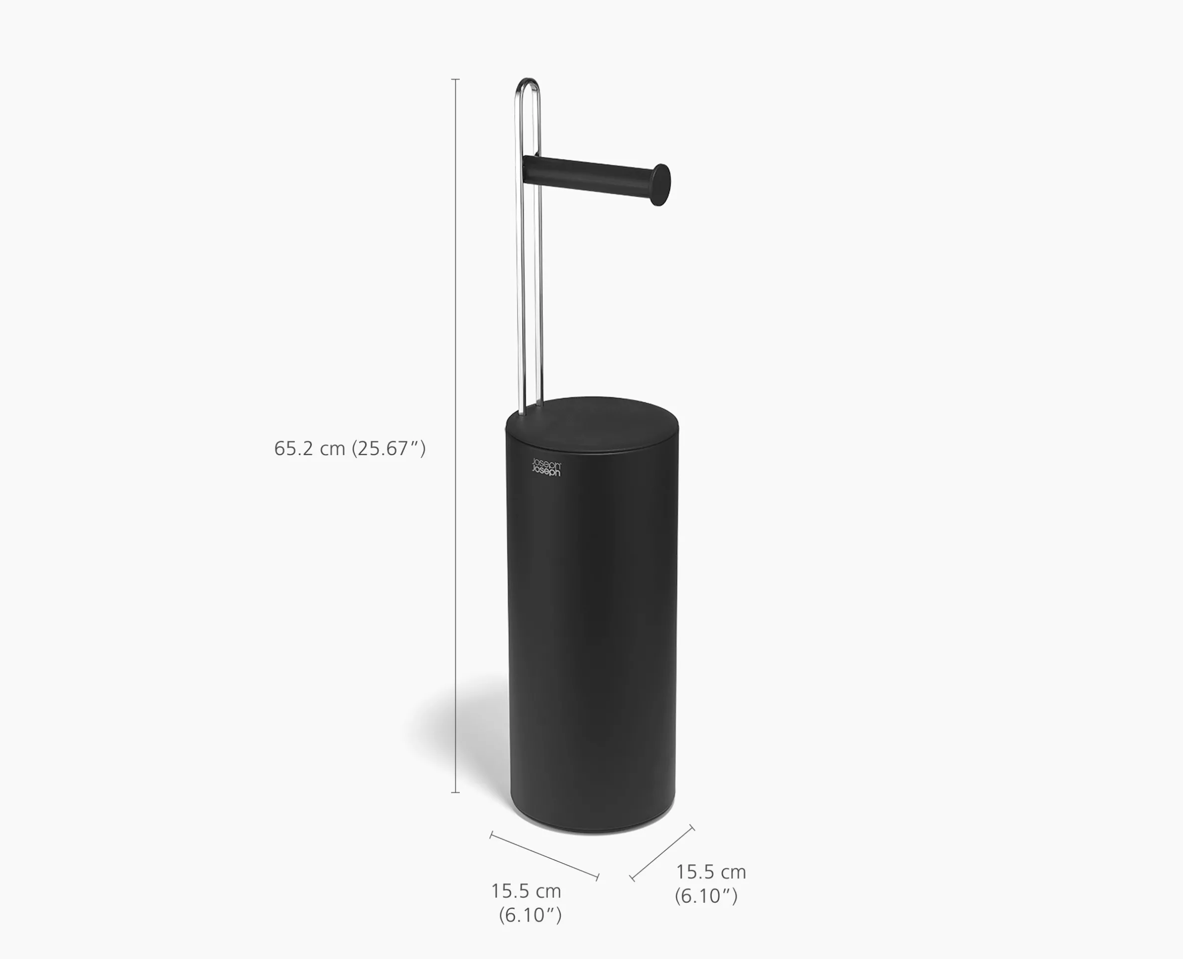 Rangement pour Papier Toilette avec Dérouleur Noir EasyStore™
