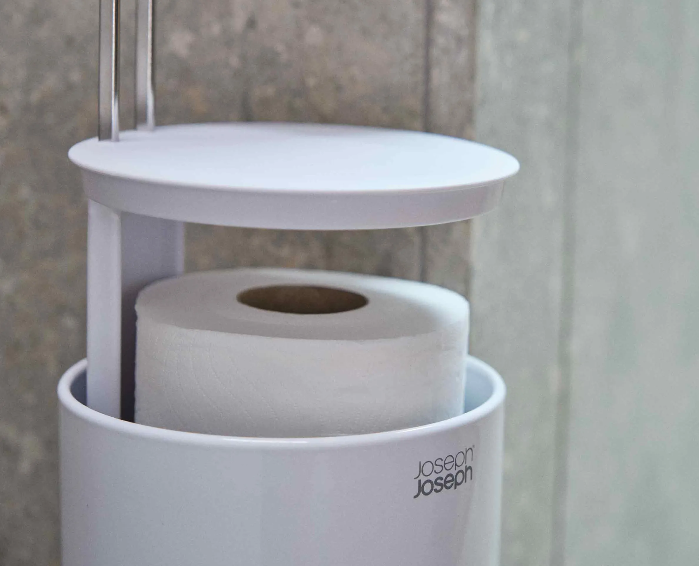 Rangement pour Papier Toilette avec Dérouleur Blanc EasyStore™